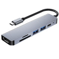 USB-C 6-in-1 Multiport Hub – HDMI, USB 3.0 & SD Card