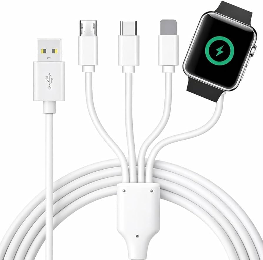 USB to 4-in-1 Multi Cable – USB-C, Micro USB & Lightning