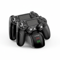YCCTEAM PS4 dual fast charging dock with two controllers on white background