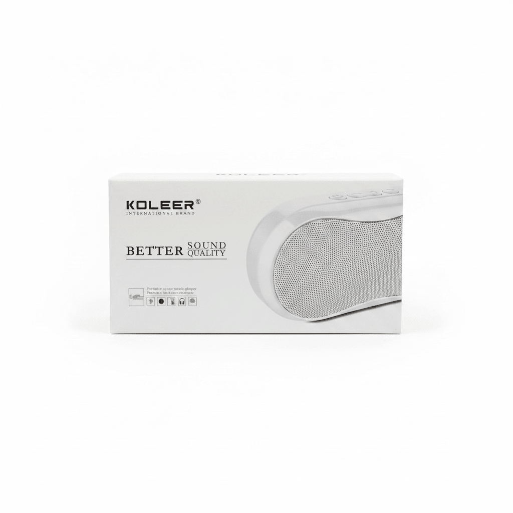 KOLEER portable wireless speaker box on white background