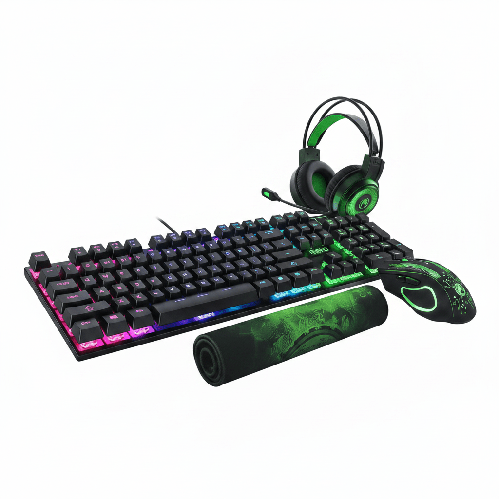 iMICE GK-490 4-in-1 gaming combo set without box on white background