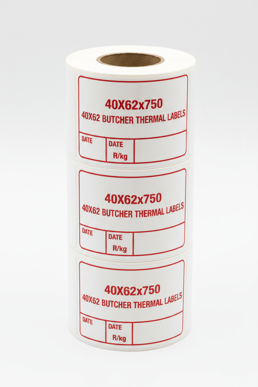 40x62 Butcher Thermal Labels - portrait