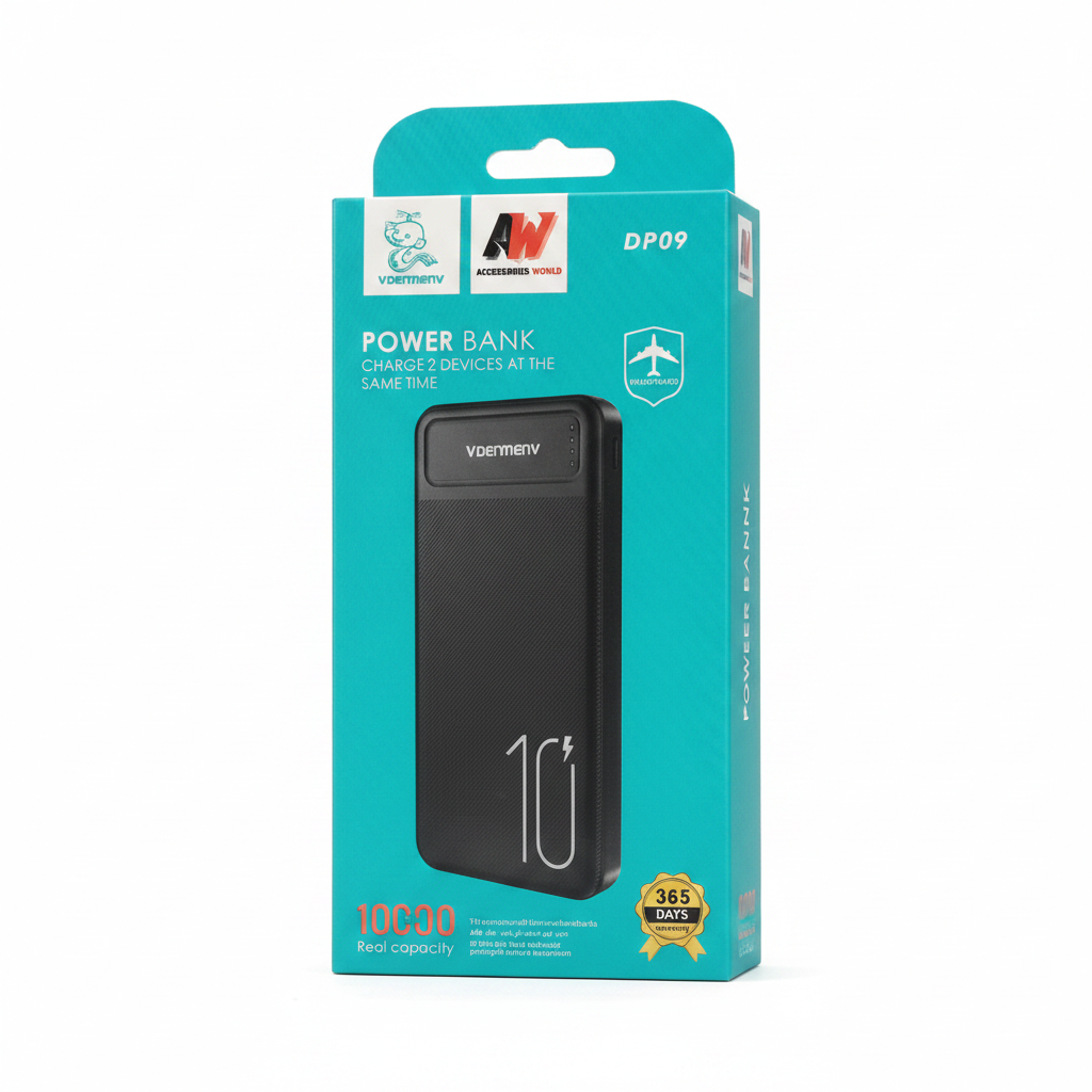 Vdenmenv DP09 Power Bank box on white background
