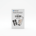 PULUZ PU3151B dual wireless lavalier microphone box on white background