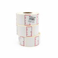 40x62 Butcher Thermal Labels stacked rolls - square